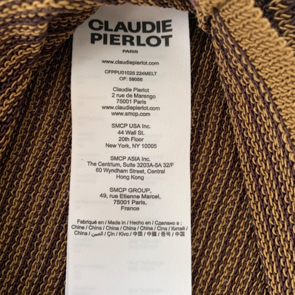 Claudie Pierlot Brown Knit V-Neck Tunic/Tank - Picture 3 of 7